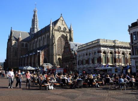 Photo Grote Markt en Haarlem, Voir, Café, Boire, Quartier