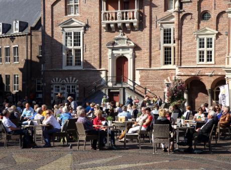 Photo Grote Markt en Haarlem, Voir, Café, Boire, Quartier