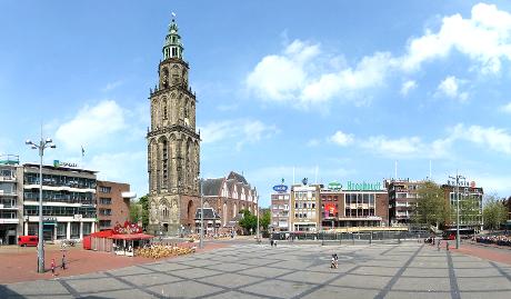 Photo Grote Markt en Groningen, Voir, Café, Boire, Quartier