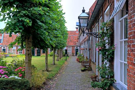 Photo Hofje Sint Anthony Gasthuis en Groningen, Voir, Quartier, place, parc