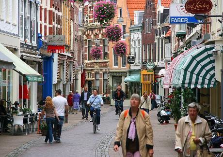 Photo Kleine Houtstraat en Haarlem, Voir, Quartier, place, parc